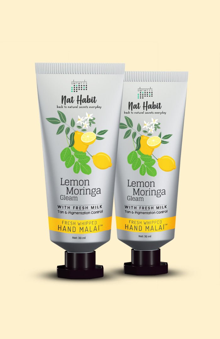 <strong>Lemon Moringa Hand Malai</strong> <br><i>Tan & Pigmentation Control</i> - Nat Habit
