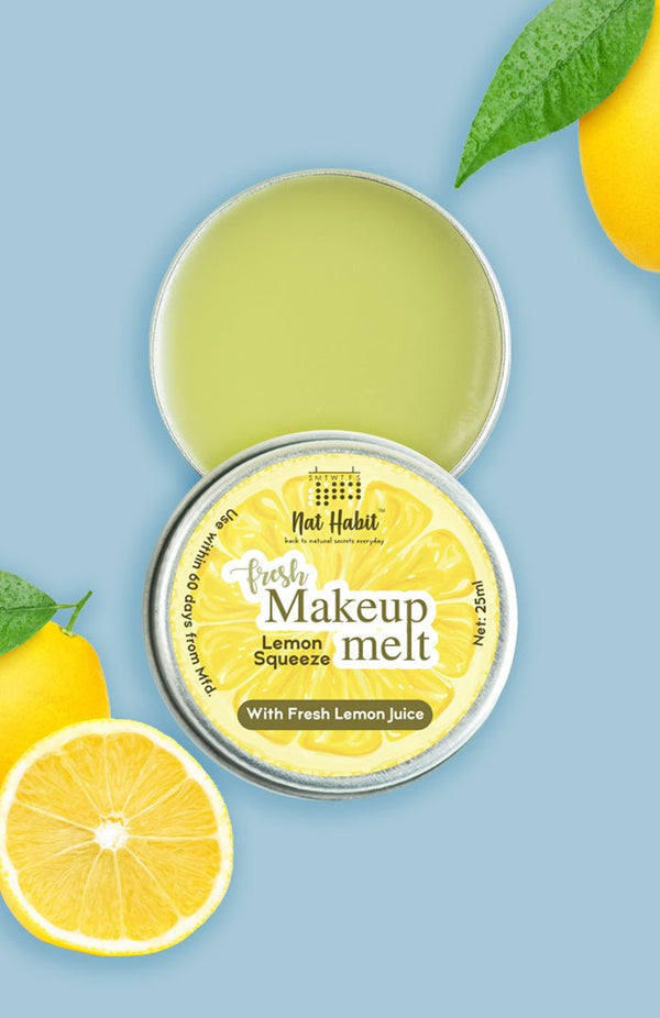 100% Natural Lemon Squeeze Makeup Remover Balm - Nat Habit