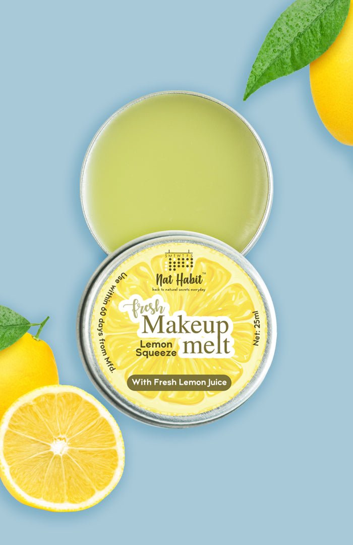 100% Natural Lemon Squeeze Makeup Remover Balm - Nat Habit