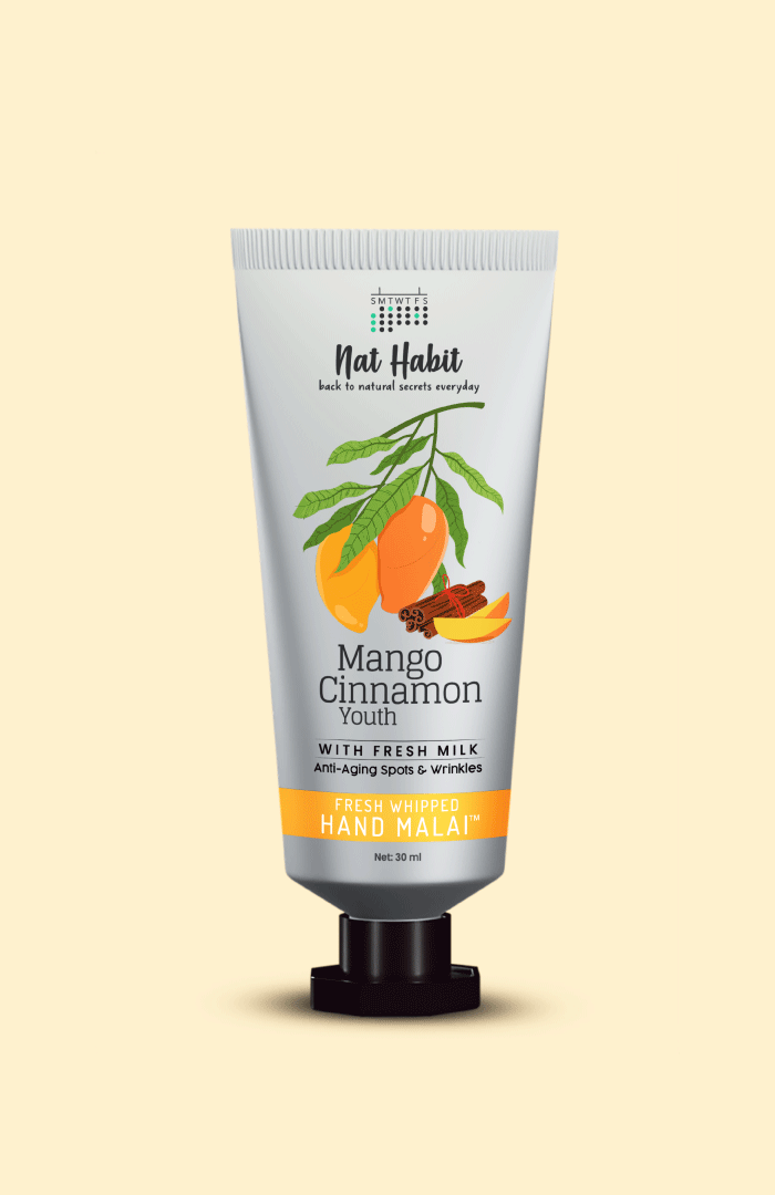 <strong>Mango Cinnamon Youth Hand Malai</strong> <br><i>Anti-Aging Spots & Wrinkles</i> - Nat Habit