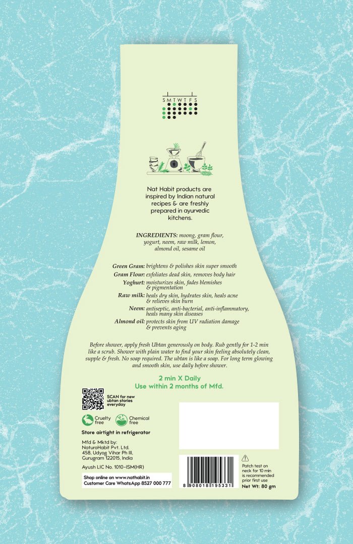 <strong>Moong Nourish Bath Ubtan</strong> <br><i>Skin Polishing & Brightening</i> - Nat Habit