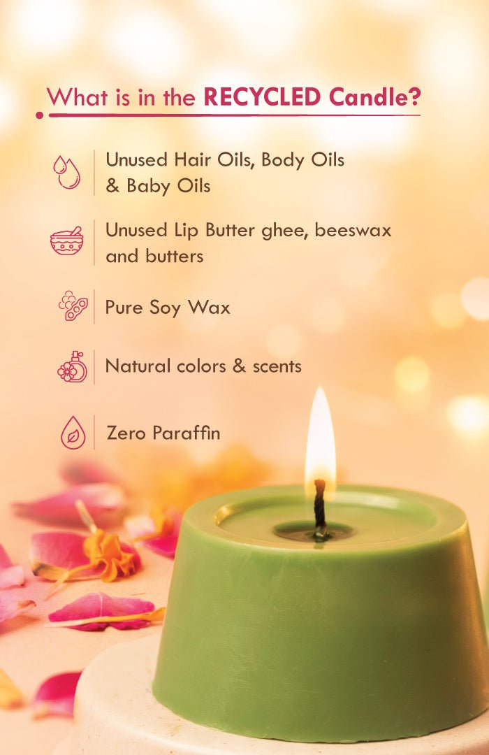 <strong>Nature's Light Prosperity Candles</strong><br><i>Paraffin-free, Recycled, Puja-pure</i></br> - Nat Habit