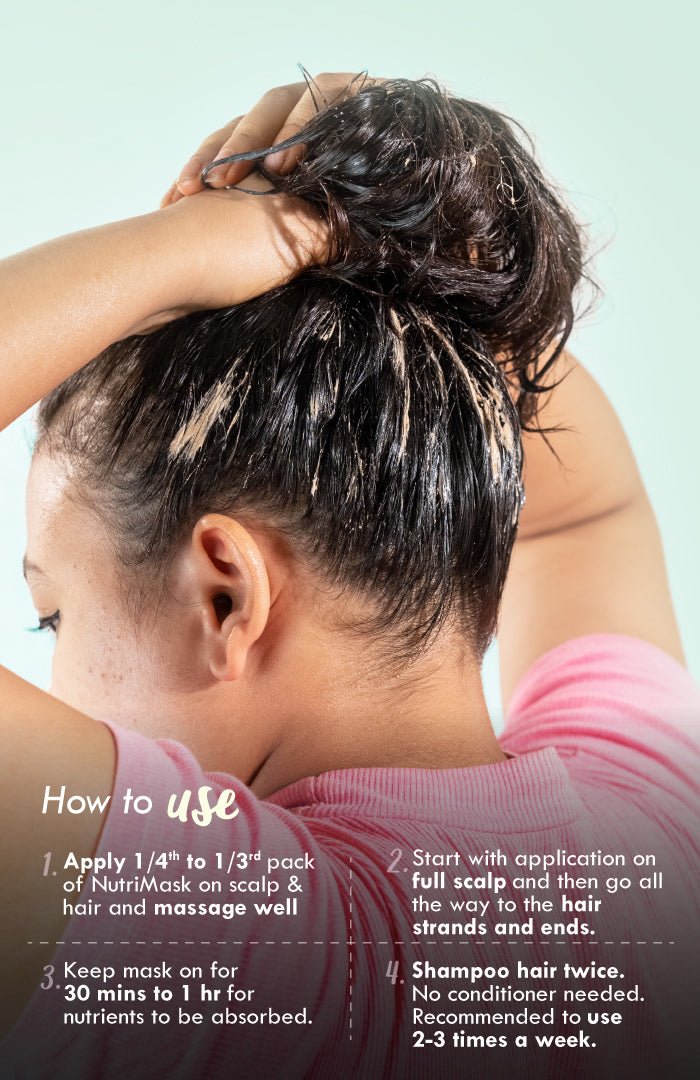 <strong>Neem & Bhringraj Blend NutriMask</strong> <br><i>for Dandruff Control</i> - Nat Habit