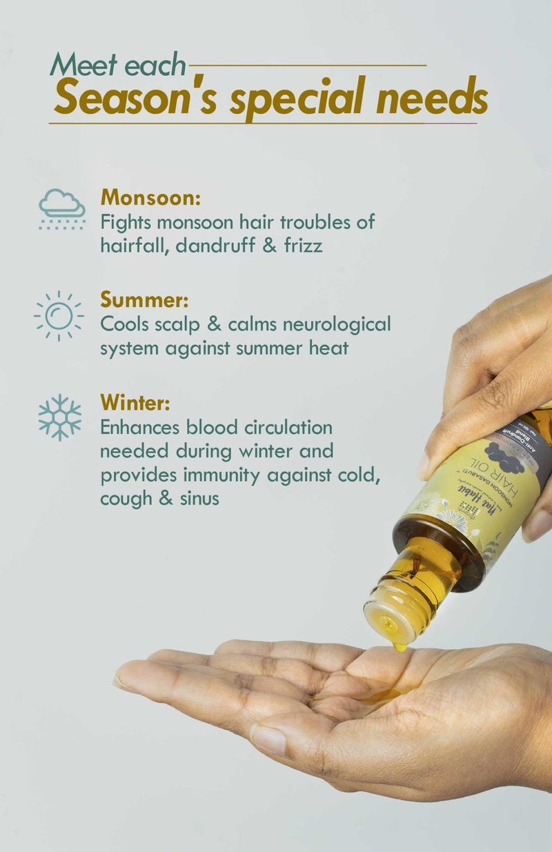 <strong>Neem Bhringraj Monsoon Hair Oil</strong> <br><i>Anti-Dandruff Blend</i> - Nat Habit