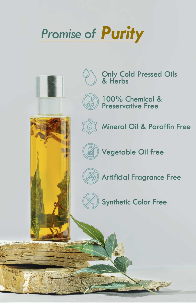 <strong>Neem Bhringraj Monsoon Hair Oil</strong> <br><i>Anti-Dandruff Blend</i> - Nat Habit