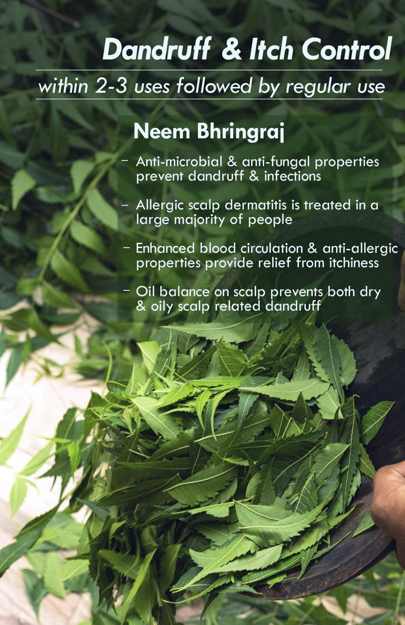 <strong>Neem Bhringraj Monsoon Hair Oil</strong> <br><i>Anti-Dandruff Blend</i> - Nat Habit