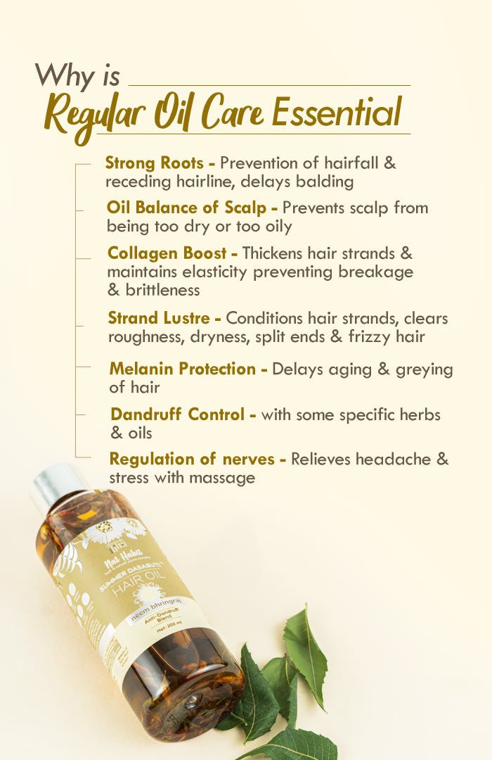 <strong>Neem Bhringraj Summer Hair Oil</strong> <br><i>Anti-Dandruff Blend</i> - Nat Habit