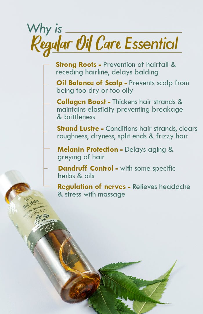 <strong>Neem Bhringraj Winter Hair Oil</strong> <br><i>Anti-Dandruff Blend</i> - Nat Habit