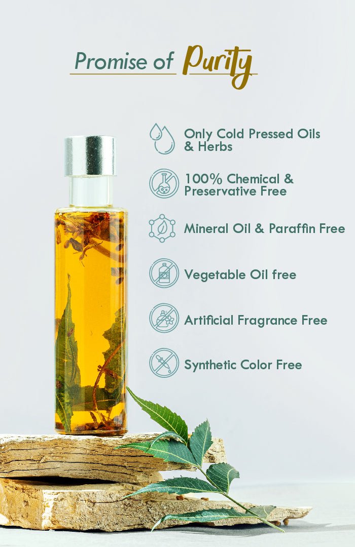 <strong>Neem Bhringraj Winter Hair Oil</strong> <br><i>Anti-Dandruff Blend</i> - Nat Habit