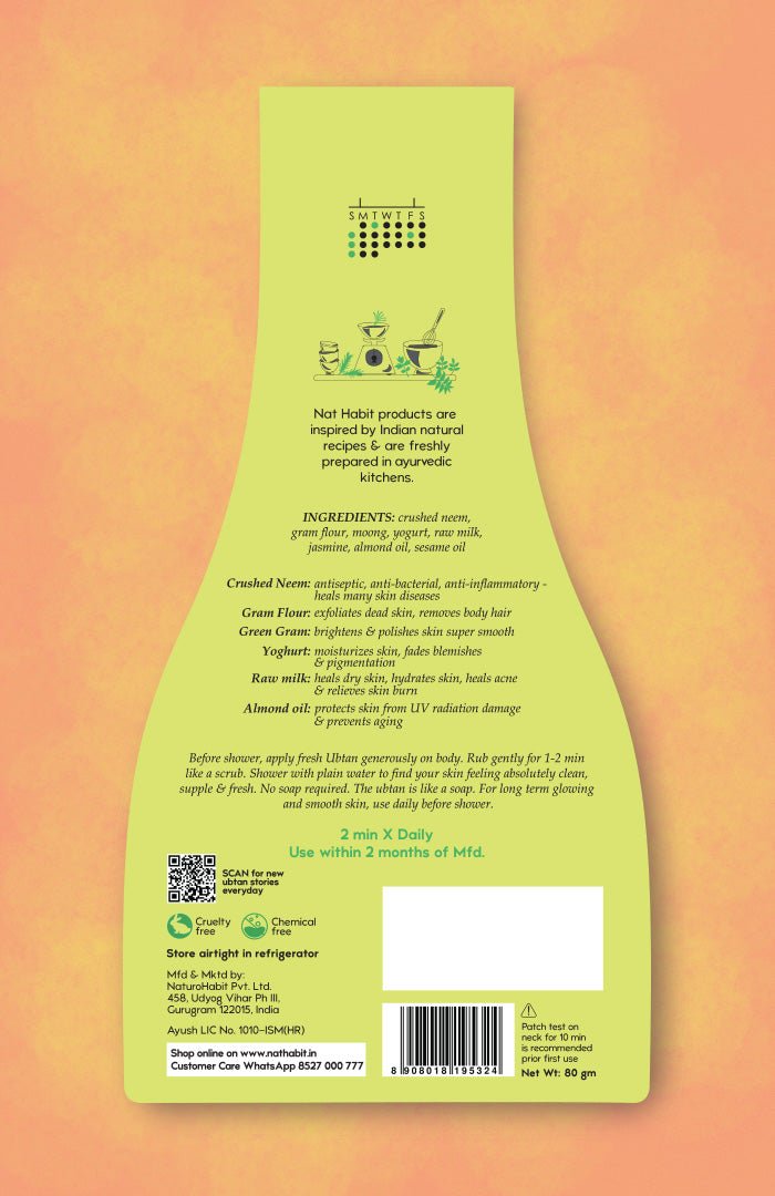 <strong>Neem Cure Bath Ubtan</strong> <br><i>Skin Polishing & Brightening</i> - Nat Habit