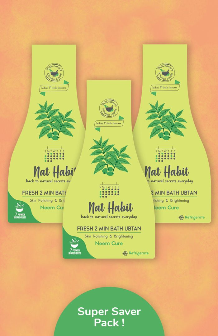 Neem Cure Bath Ubtan Super Saver Pack - Nat Habit