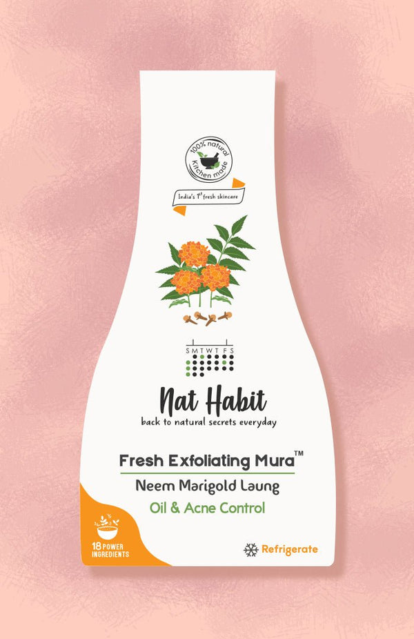 Natural Neem Marigold Face Exfoliator Scrub - Nat Habit