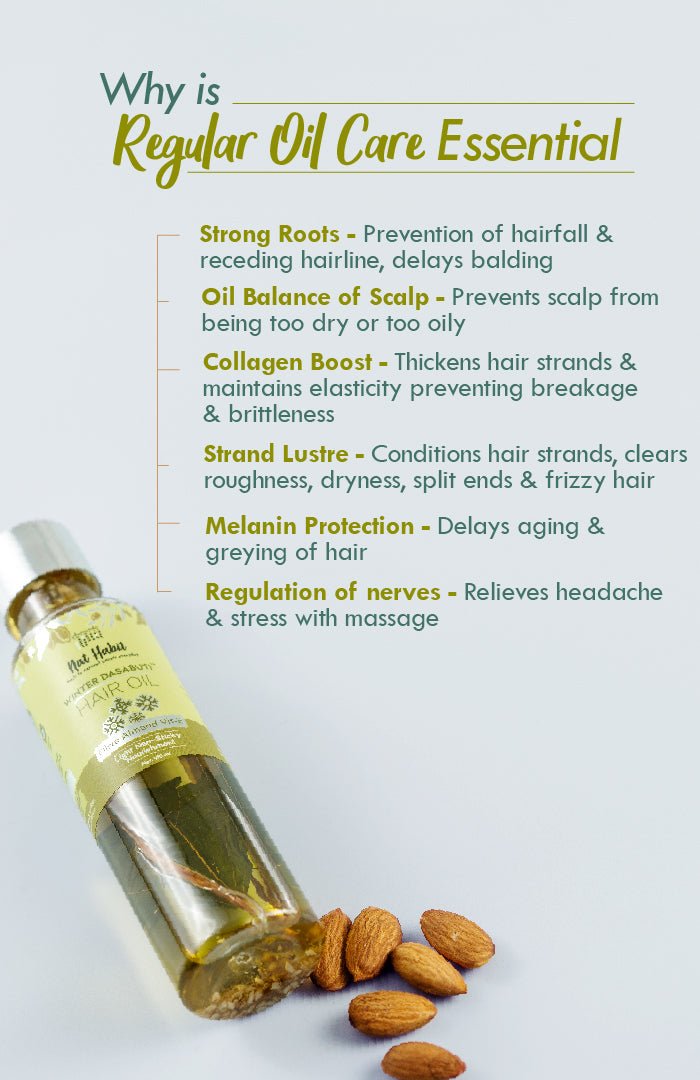 <strong>Olive Almond Vit-E Winter Hair Oil</strong> <br><i>Light Non-Sticky Nourishment</i> - Nat Habit