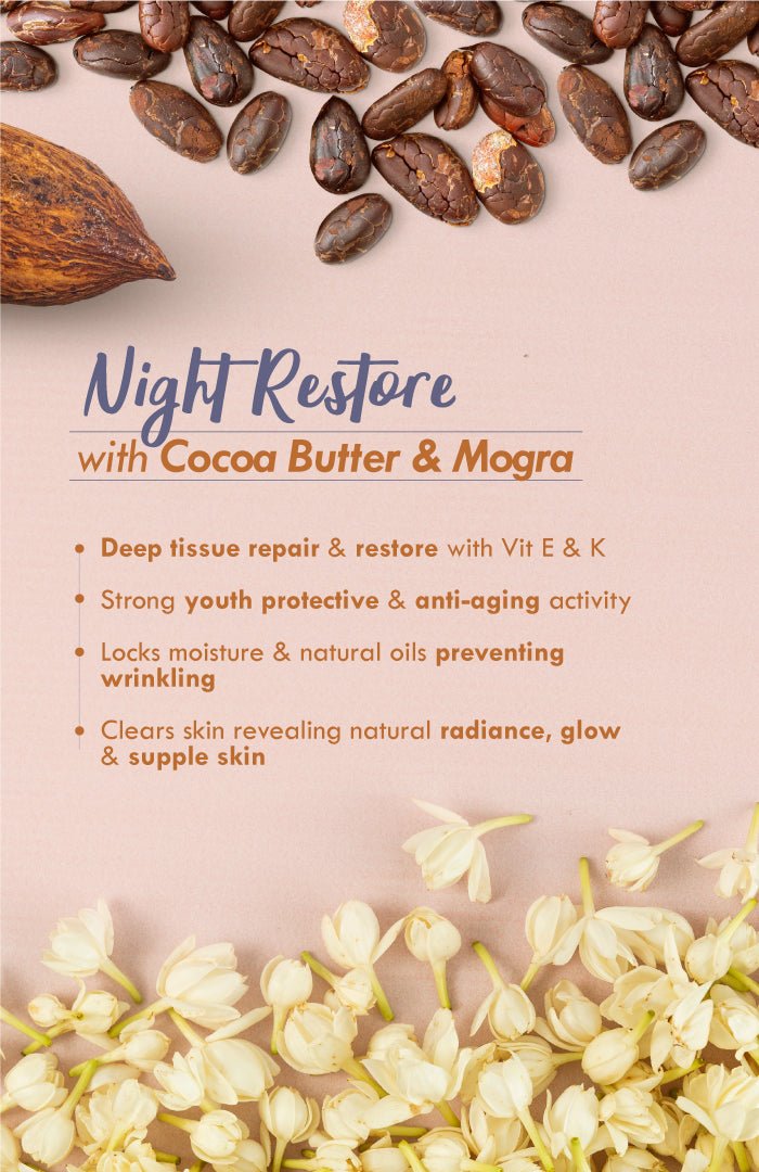 <strong>Overnight Malai - Deep Night Restore - 30g</strong><br><i>Cocoa Mogra Vit E,K Regen</i> - Nat Habit