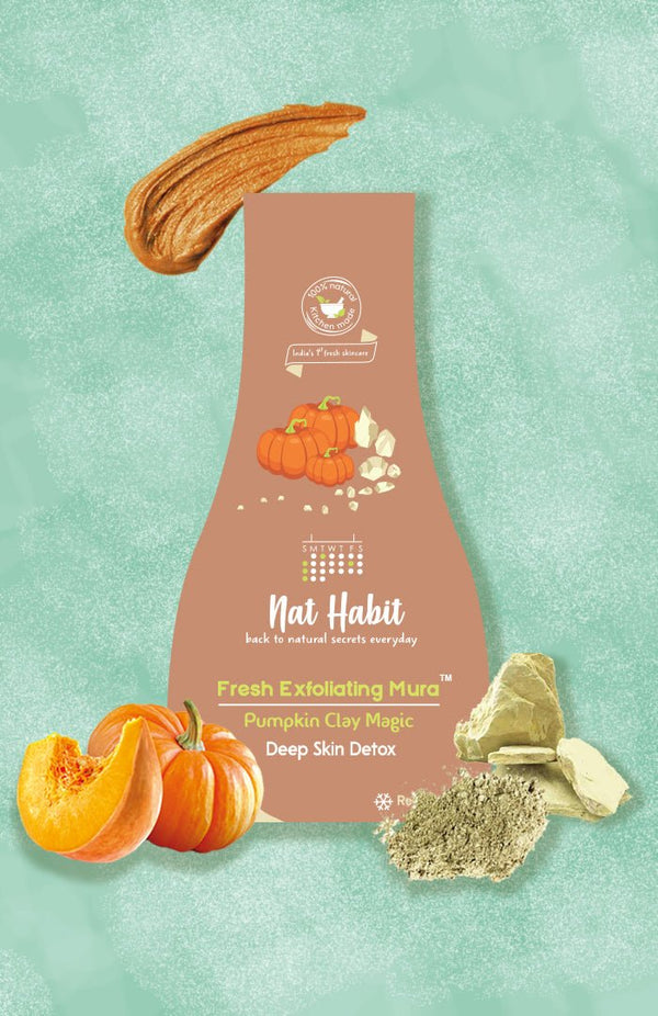 Pumpkin Clay Face Exfoliator Scrub - Nat Habit