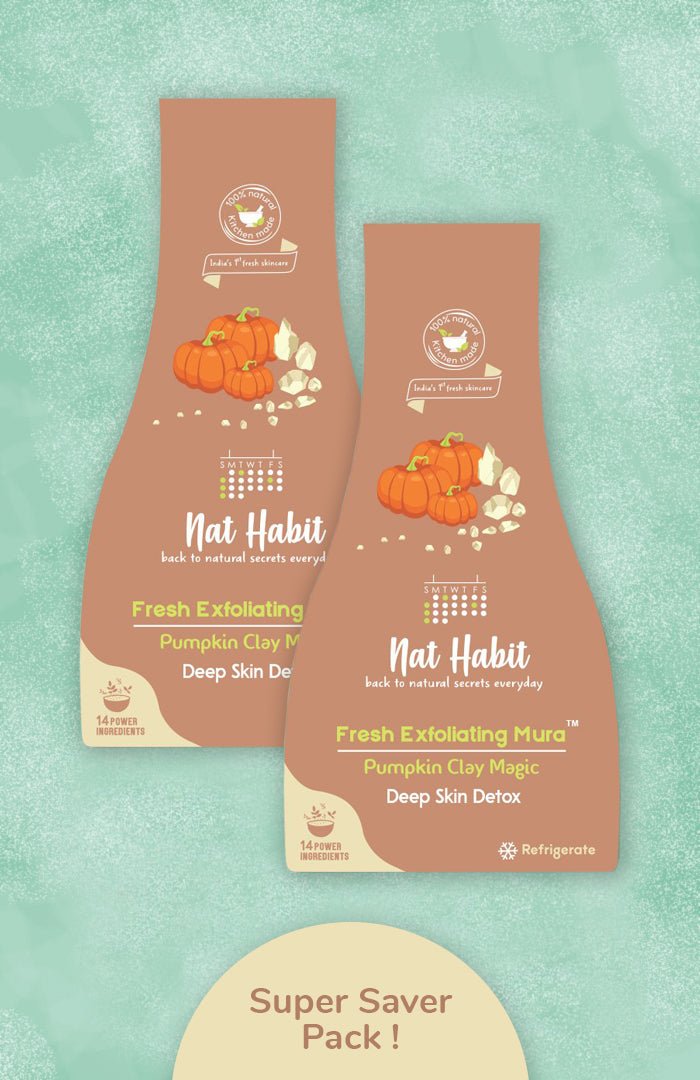 Pumpkin Clay Exfoliating Face Wash Super Saver Pack - Nat Habit