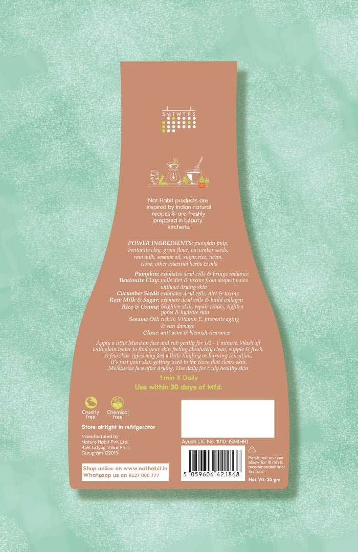 <strong>Pumpkin Clay Exfoliating Mura</strong> <br><i>Deep Skin Detox</i> - Nat Habit