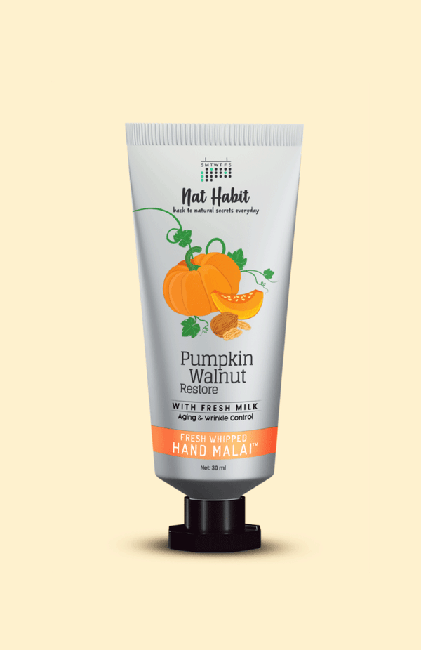 <strong>Pumpkin Walnut Hand Malai</strong> <br><i>Aging & Wrinkle Control</i> - Nat Habit