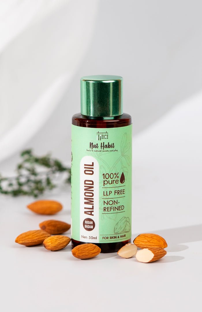 <strong>Pure Almond <i>(Badam)</i> Oil</strong><br><i>Non-Refined, LLP Free</i> - Nat Habit