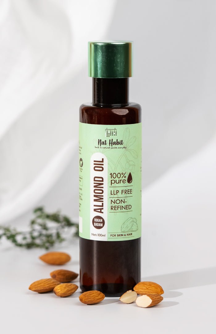 <strong>Pure Almond <i>(Badam)</i> Oil</strong><br><i>Non-Refined, LLP Free</i> - Nat Habit