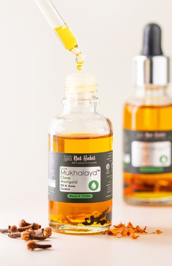 <strong>Pure Clove Marigold Mukhalaya 30ml</strong> <br><i>Oil & Acne Control</i> - Nat Habit