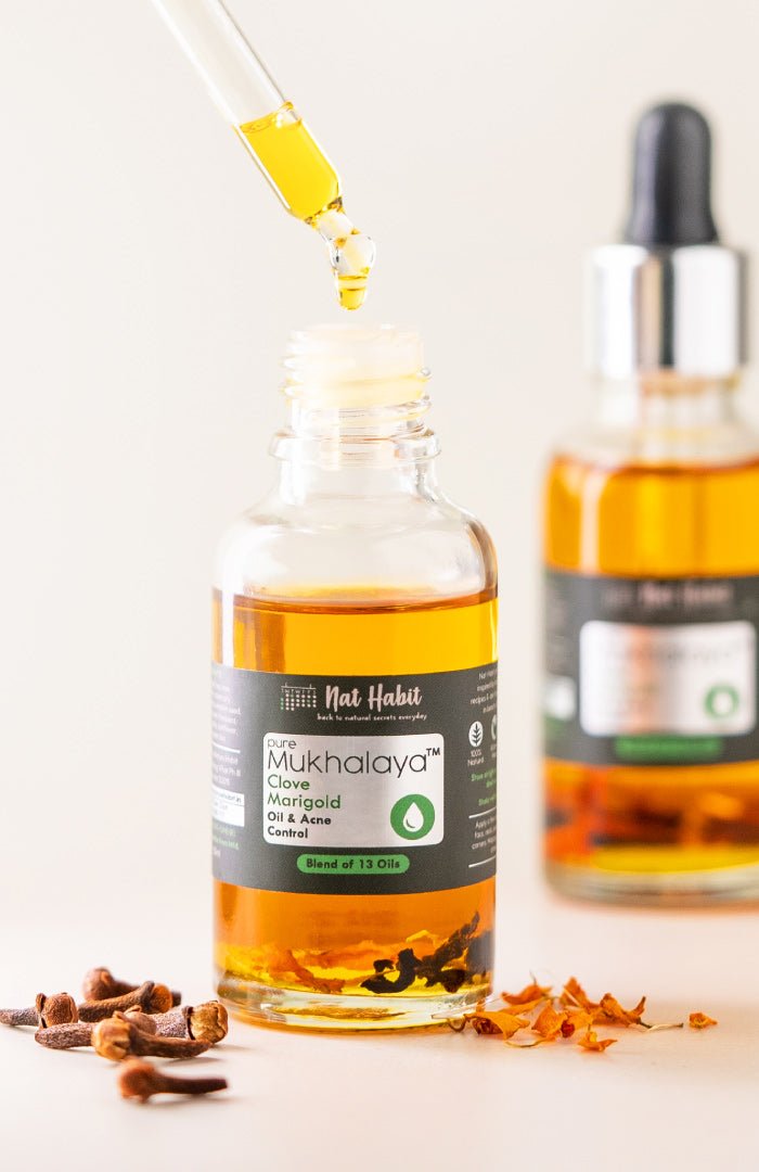 <strong>Pure Clove Marigold Mukhalaya 30ml</strong> <br><i>Oil & Acne Control</i> - Nat Habit