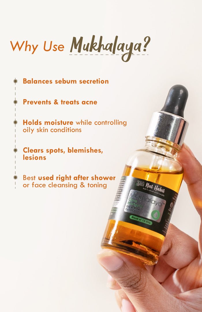 <strong>Pure Clove Marigold Mukhalaya 30ml</strong> <br><i>Oil & Acne Control</i> - Nat Habit