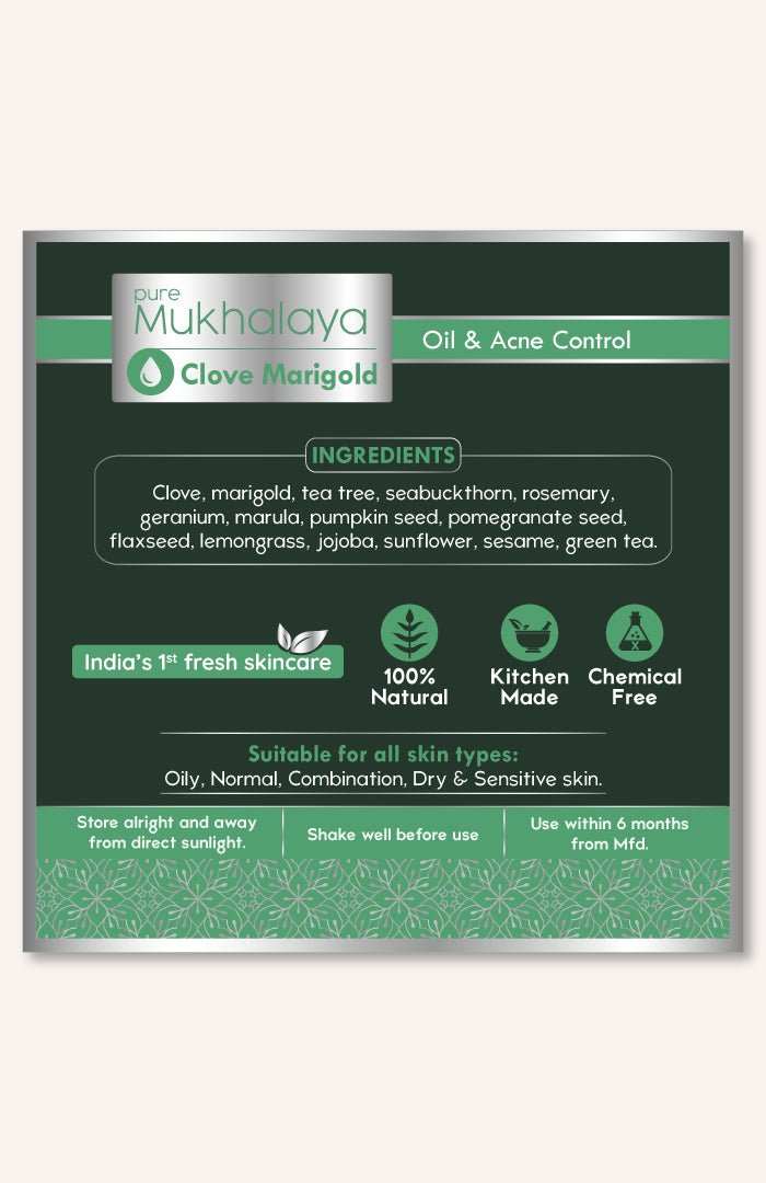 <strong>Pure Clove Marigold Mukhalaya 30ml</strong> <br><i>Oil & Acne Control</i> - Nat Habit