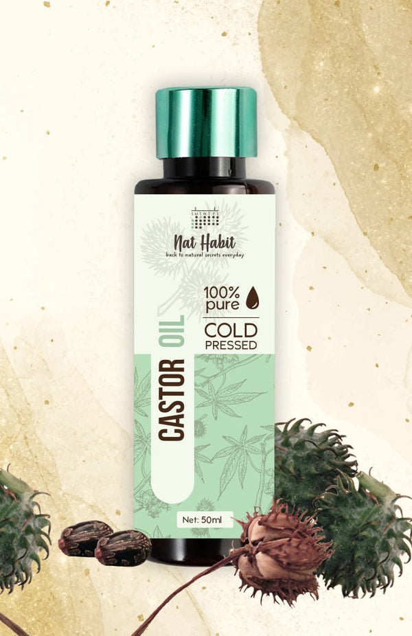 <strong>Pure Cold Pressed Castor <i>(Arandi)</i> Oil 50ml</strong> - Nat Habit
