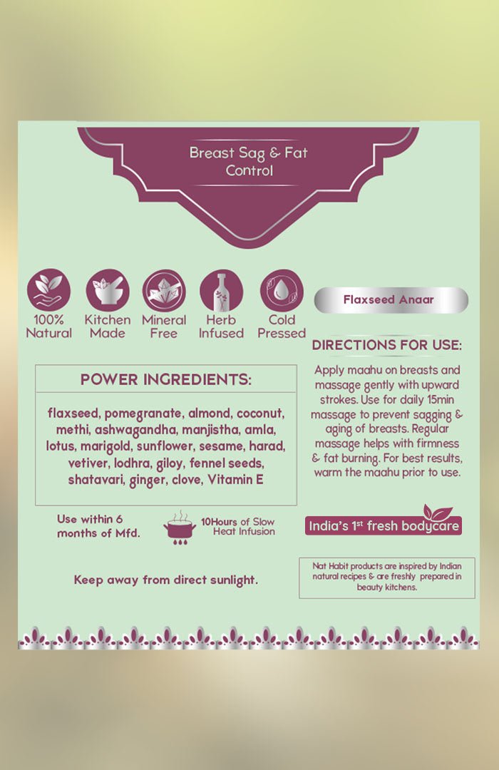 <strong>Pure Flaxseed Anaar Maahu</strong> <br><i>Breast Sag & Fat Control</i> - Nat Habit