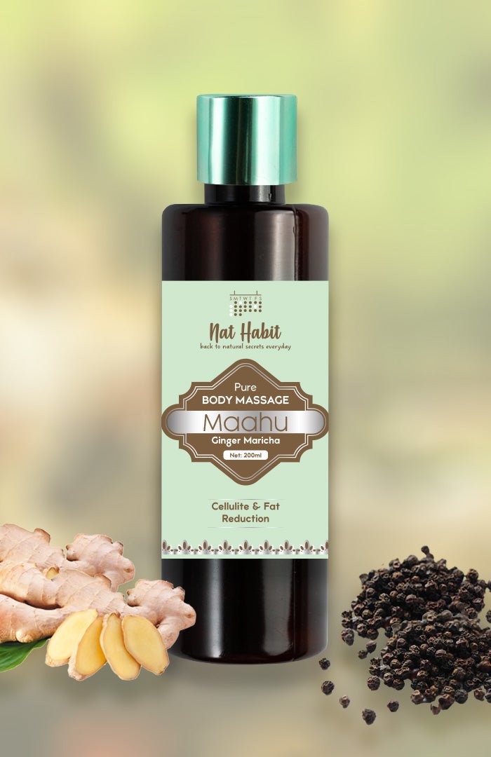 100% Natural Pure Ginger Maricha Maahu Body Oil - Nat Habit