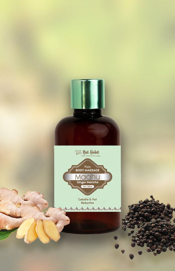 Pure Ginger Maricha Body Massage Oil - Nat Habit