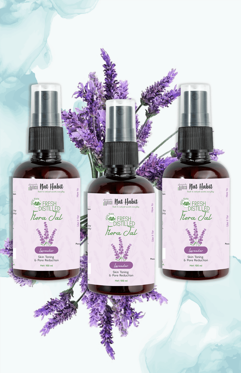100% Natural Lavender Distilled Water for Pore Reduction - Nat Habit
