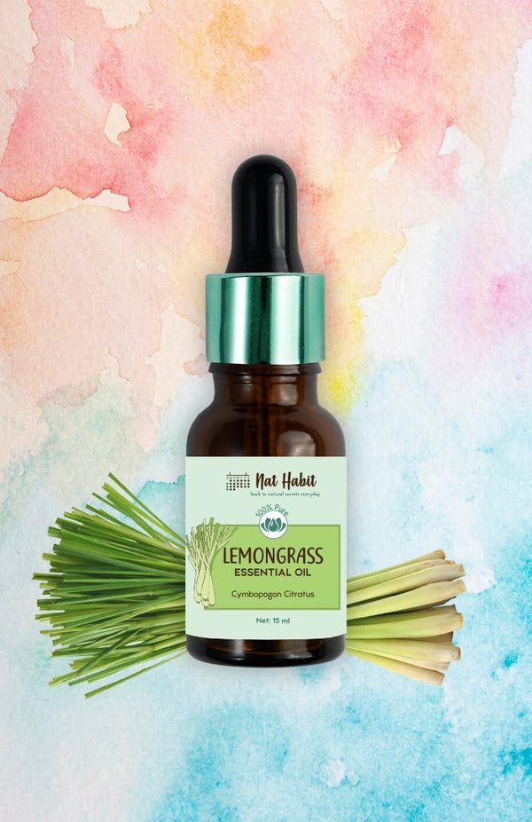 100% Natural Pure Lemongrass Essential Oil - Nat Habit