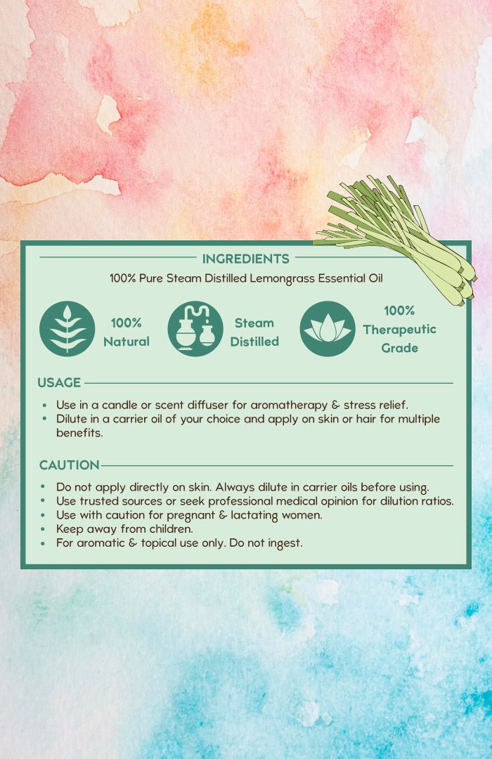 Pure Lemongrass Essential Oil Benefits - Nat Habit