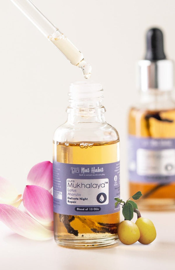 <strong>Pure Lotus Marula Mukhalaya 30ml</strong> <br><i>Delicate Night Repair</i> - Nat Habit