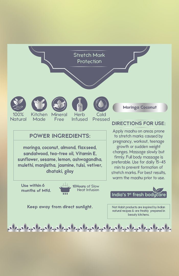 <strong>Pure Moringa Coconut Maahu</strong> <br><i>Stretch Mark Protection</i> - Nat Habit