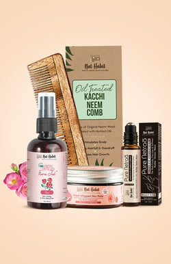 <strong>Pure Netraa, Fig Rose Skin Malai, Dual Tooth Comb & Pure Gulab Jal Combo</strong> <br><i>Combo Pack of 4</i> - Nat Habit