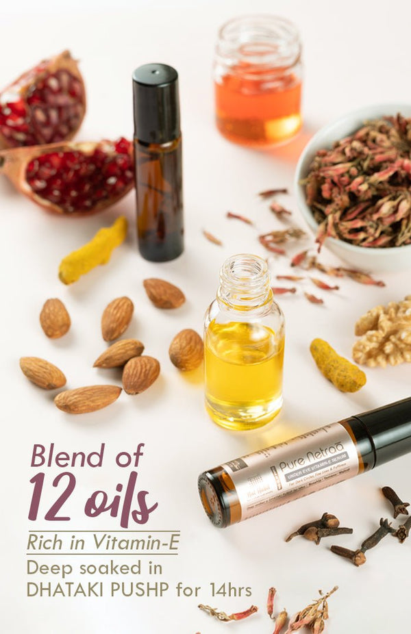 <strong>Pure Netraā (UnderEye Vit-E Serum)</strong> <br><i>Dark Circles, Puffiness, Fine Lines</i> - Nat Habit