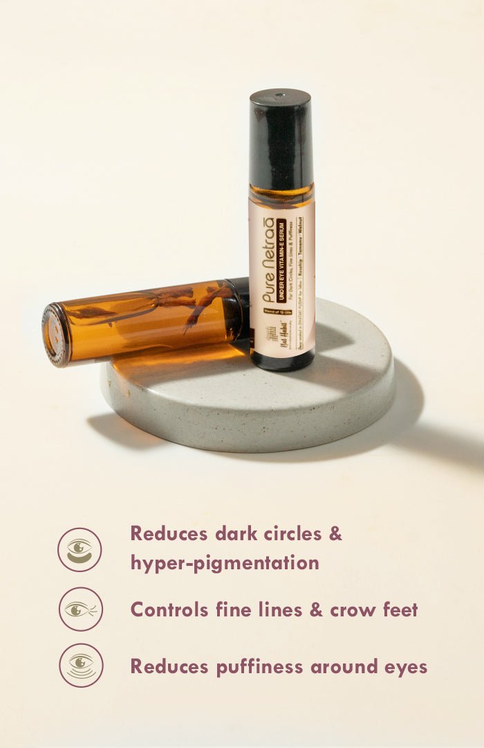 <strong>Pure Netraā (UnderEye Vit-E Serum)</strong> <br><i>Dark Circles, Puffiness, Fine Lines</i> - Nat Habit