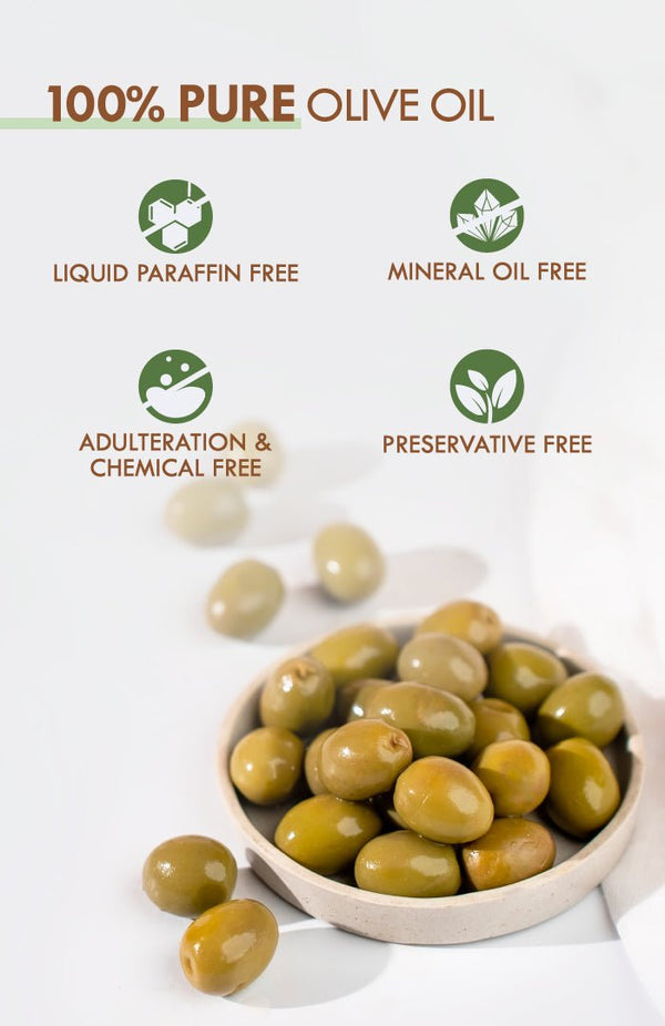 <strong>Pure Olive Oil 200ml</strong><br><i>Non-Refined, LLP Free</i> - Nat Habit