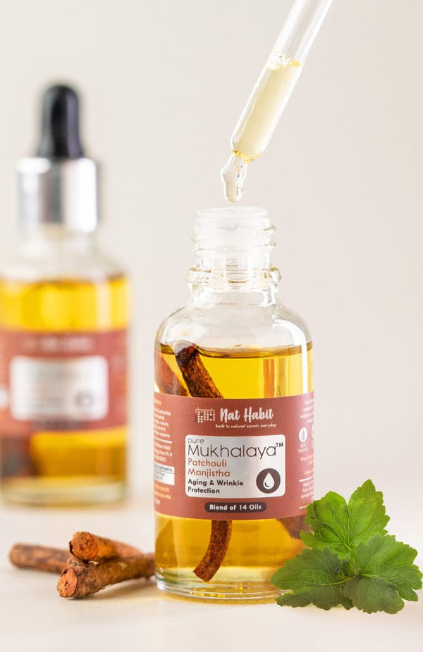 <strong>Pure Patchouli Manjistha Mukhalaya 30ml</strong> <br><i>Aging & Wrinkle Protection</i> - Nat Habit
