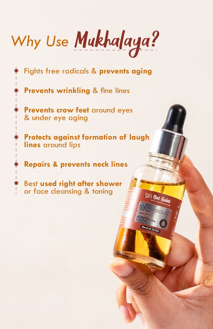 <strong>Pure Patchouli Manjistha Mukhalaya 30ml</strong> <br><i>Aging & Wrinkle Protection</i> - Nat Habit