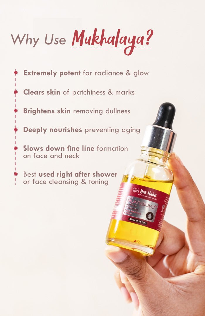 <strong>Pure Saffron Tuberose Mukhalaya 30ml</strong> <br><i>Prime Radiance & Glow</i> - Nat Habit