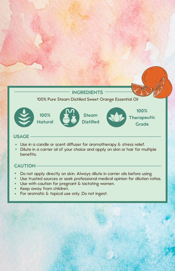 Pure Sweet Orange Essential Oil Benefits - Nat Habit