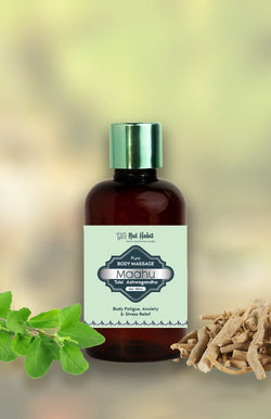 Pure Tulsi Ashwagandha Body Massage Oil - Nat Habit