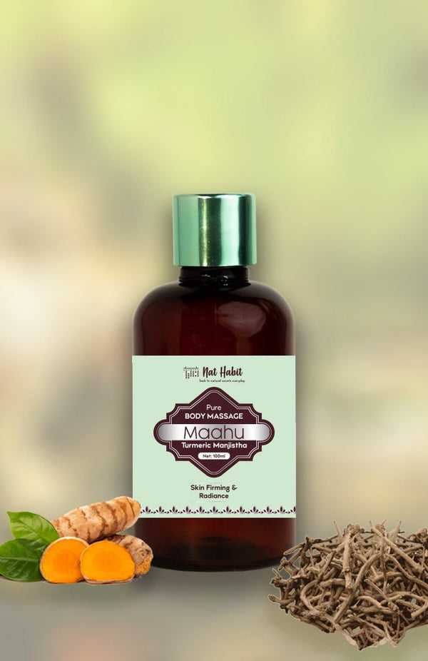 Pure Turmeric Manjistha Body Massage Oil - Nat Habit