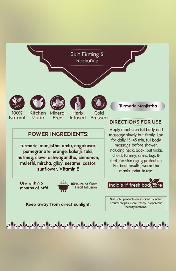 <strong>Pure Turmeric Manjistha Maahu</strong> <br><i>Skin Firming & Radiance</i> - Nat Habit