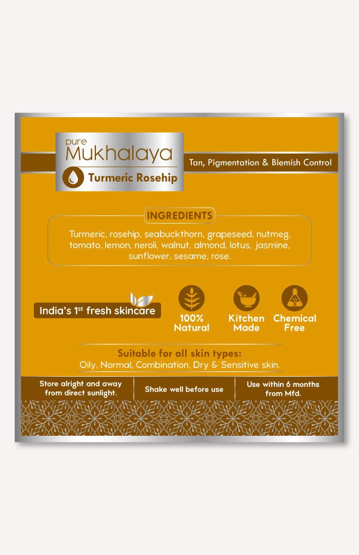<strong>Pure Turmeric Rosehip Mukhalaya 30ml</strong> <br><i>Tan, Pigmentation & Blemish Control</i> - Nat Habit