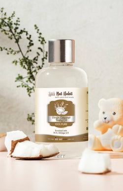 <strong>Pure Virgin Coconut Baby Oil</strong> <br><i>Enriched with Vit E & Omega-3, 6</i> - Nat Habit